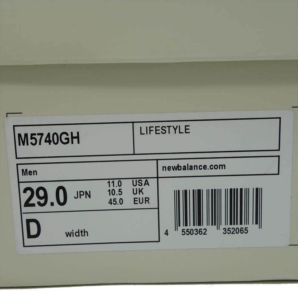 COMME des GARCONS コムデギャルソン HOMME オム × NEW BALANCE ニューバランス 21AW M5740GH CdGH TOKYO DESIGN STUDIO ローカット スニーカー ブラック系 11【新古品】【未使用】【中古】