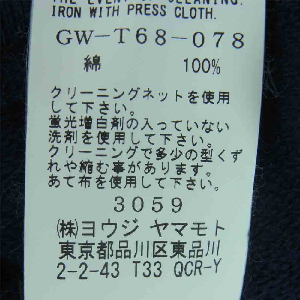 Yohji Yamamoto ヨウジヤマモト Ground Y GW-T68-078 グラウンドワイ ロゴ プリント スウェット ネイビー系 3【中古】