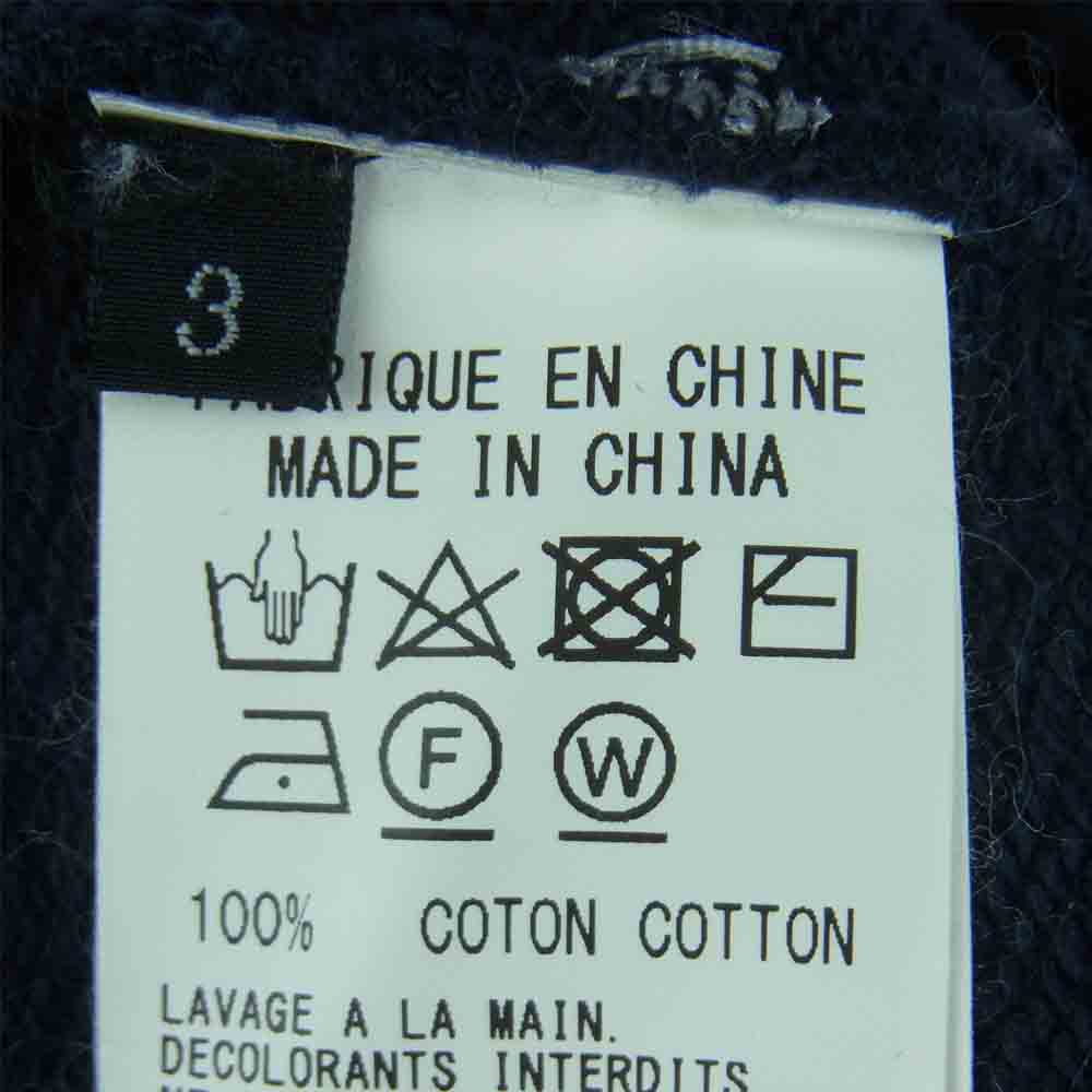 Yohji Yamamoto ヨウジヤマモト Ground Y GW-T68-078 グラウンドワイ ロゴ プリント スウェット ネイビー系 3【中古】