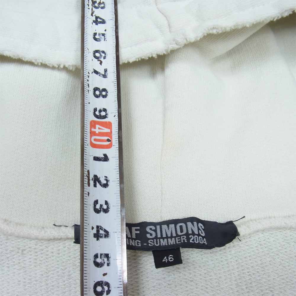RAF SIMONS ラフシモンズ 04SS 宗教期 Waves期 ほつれ加工 パーカー オフホワイト系 46【中古】