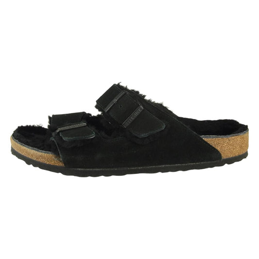 BIRKENSTOCK ビルケンシュトック ARIZONA アリゾナ ファー ボア サンダル ブラック系 43【中古】