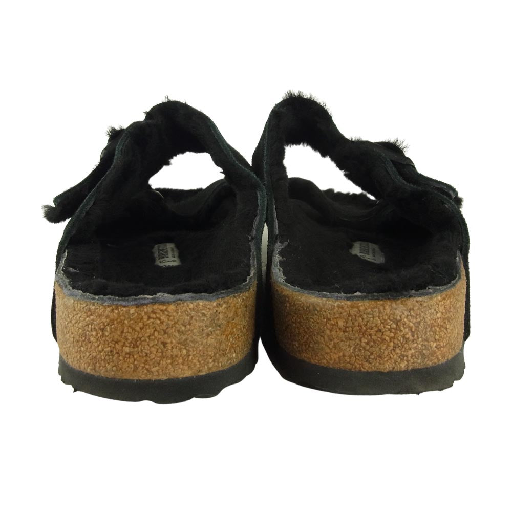 BIRKENSTOCK ビルケンシュトック ARIZONA アリゾナ ファー ボア サンダル ブラック系 43【中古】