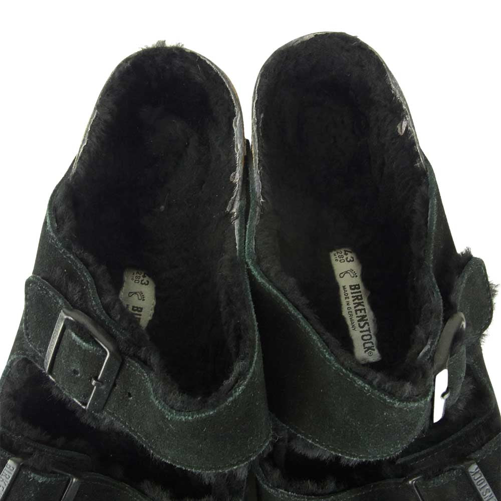 BIRKENSTOCK ビルケンシュトック ARIZONA アリゾナ ファー ボア サンダル ブラック系 43【中古】