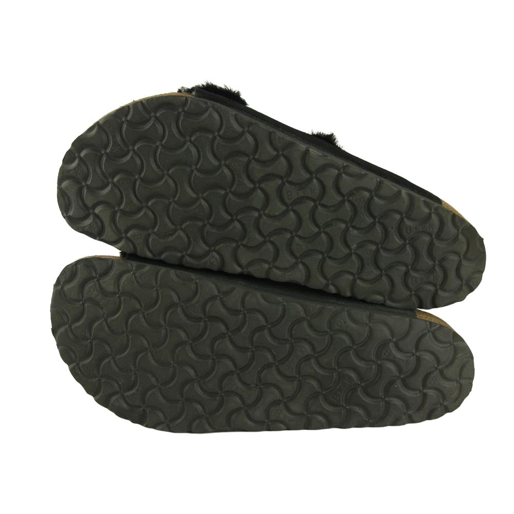 BIRKENSTOCK ビルケンシュトック ARIZONA アリゾナ ファー ボア サンダル ブラック系 43【中古】