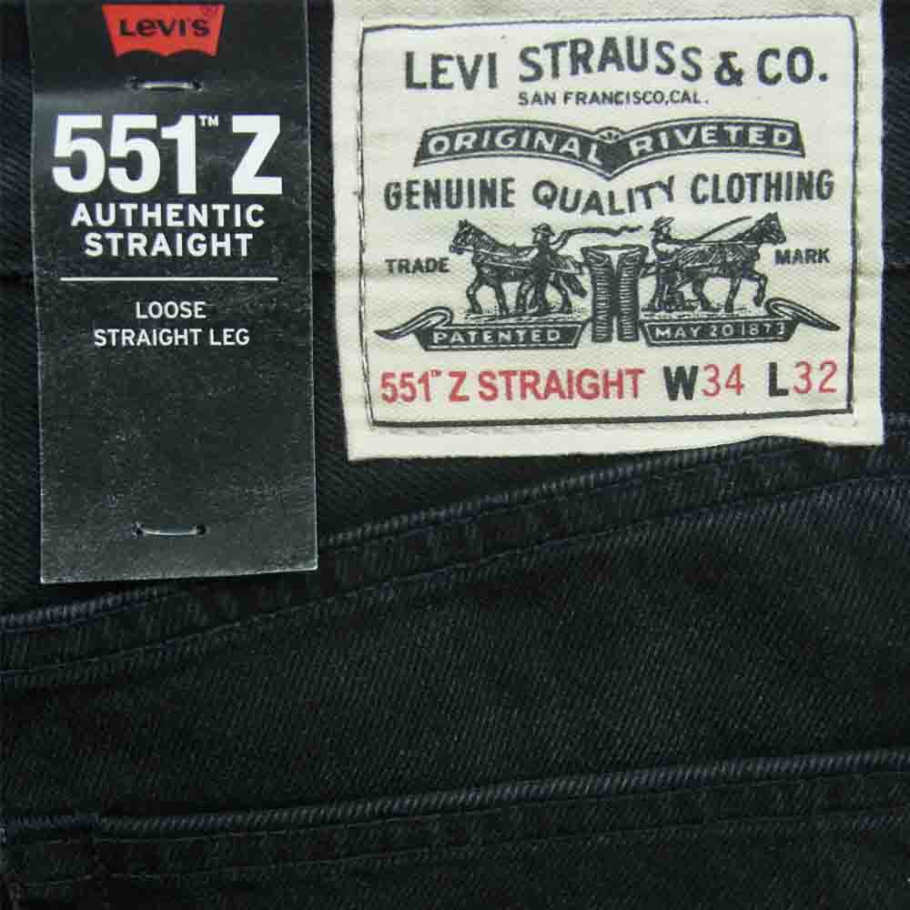Levi's リーバイス 551Z AUTHENTIC STRAIGHT デニム ストレート パンツ ブラック系 W34 L32【新古品】【未使用】【中古】