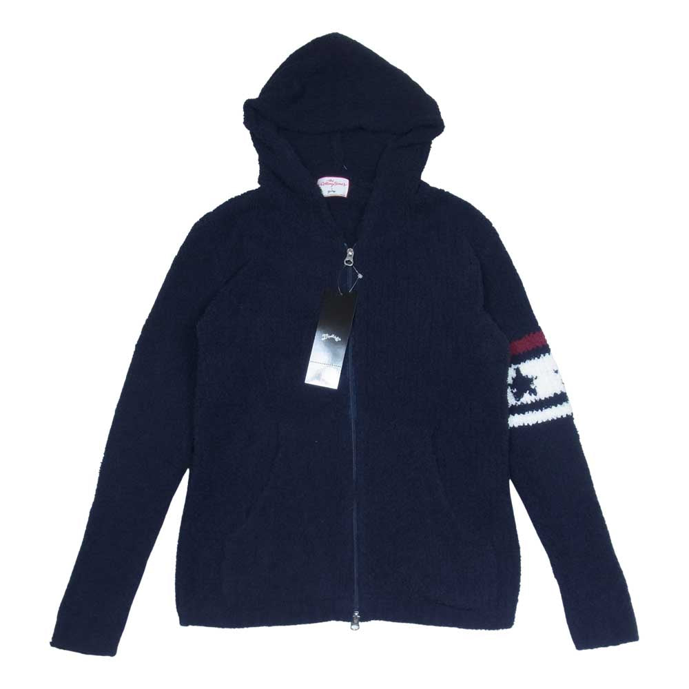 MARBLES マーブルズ × The Rolling Stones Pile Hooded Jacket ローリングストーンズ パイル ジップ パーカー ネイビー系 M【極上美品】【中古】