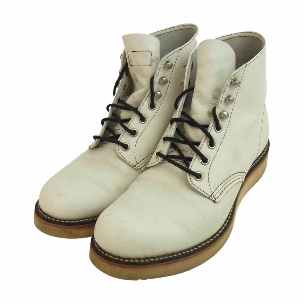 RED WING レッドウィング BEAMS別注 刺繍羽タグ 8873 アイリッシュセッター プレーントゥ ブーツ  ホワイト系 10D【中古】
