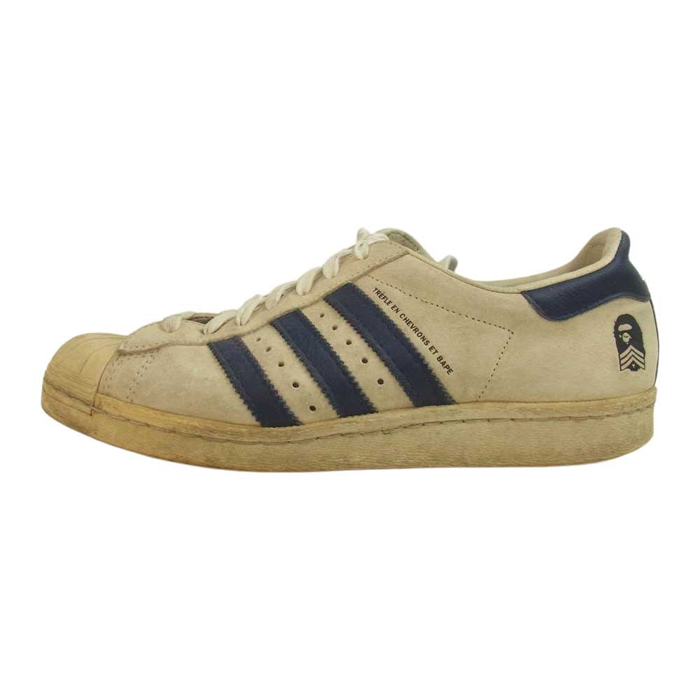 adidas アディダス G46393 APE エイプ SUPER STAR スーパースター オフホワイト系 25.5cm【中古】