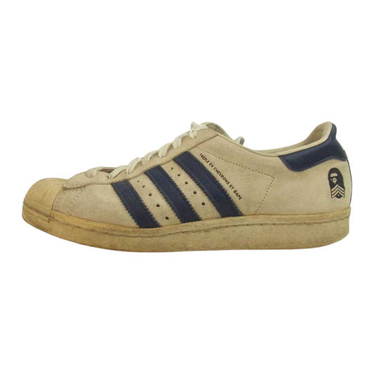adidas アディダス G46393 APE エイプ SUPER STAR スーパースター オフホワイト系 25.5cm【中古】