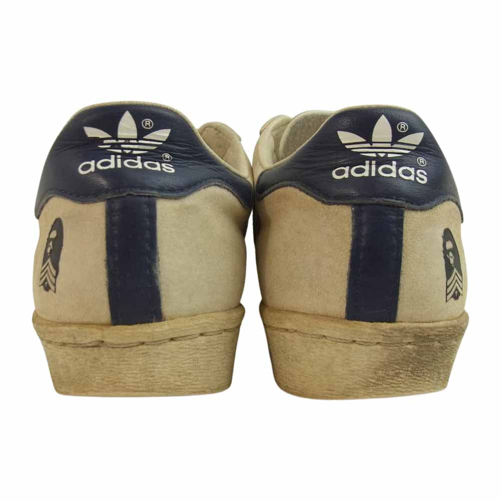 adidas アディダス G46393 APE エイプ SUPER STAR スーパースター オフホワイト系 25.5cm【中古】