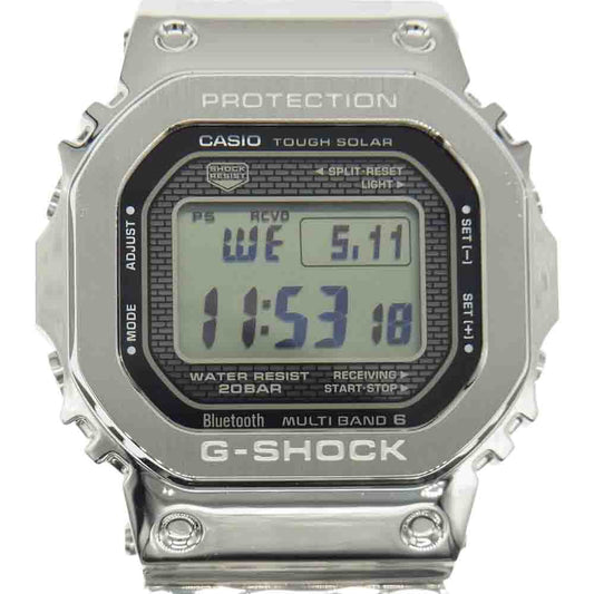 CASIO G-SHOCK カシオ ジーショック GMW-B5000D-1JF フルメタル 電波ソーラー Bluetooth対応 リストウォッチ 腕時計 シルバー系【新古品】【未使用】【中古】