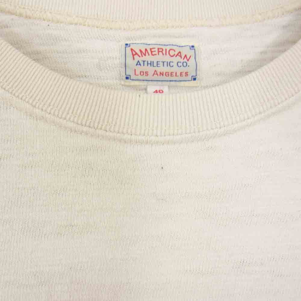 The REAL McCOY'S ザリアルマッコイズ AMERICAN ATHLETIC Co, アメリカン アスレチック 長袖 カットソー AIRFORCE プリント オフホワイト系 L【中古】