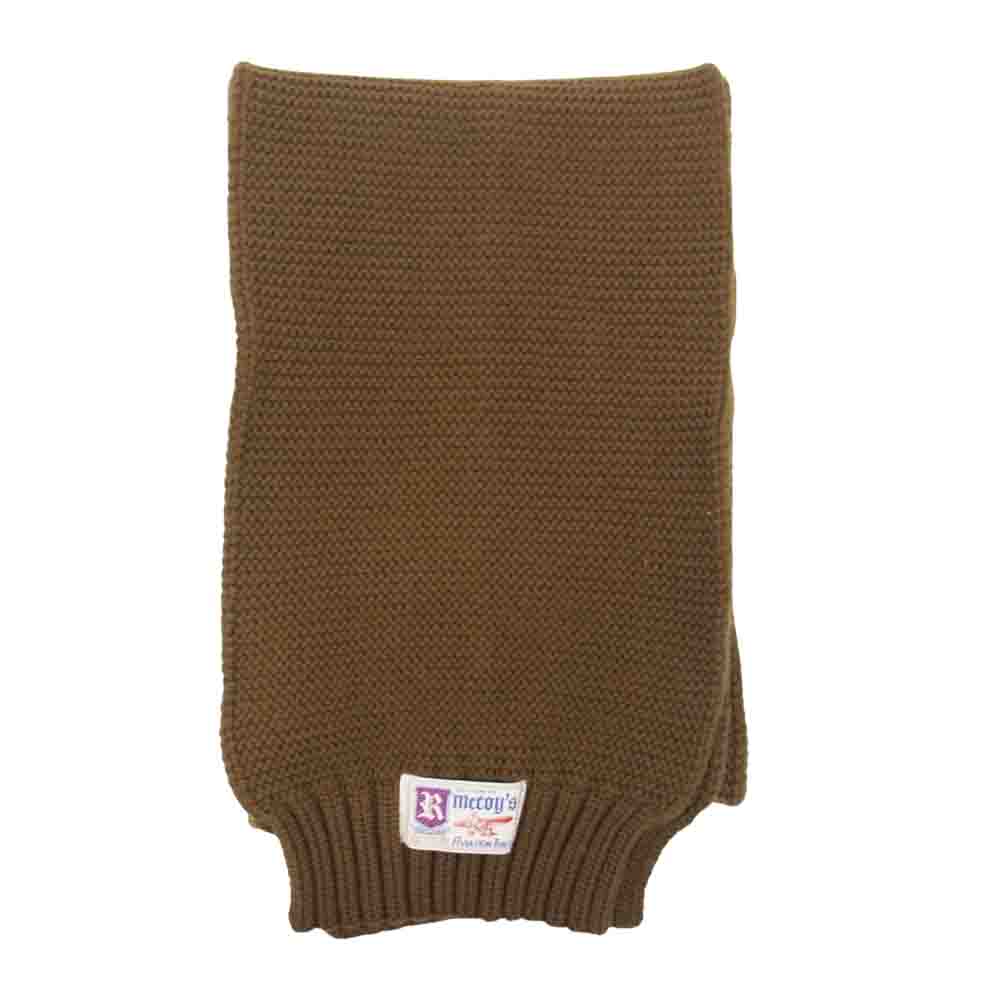 The REAL McCOY'S ザリアルマッコイズ SCARF WOOL KNIT ウールマフラー ブラウン系【美品】【中古】