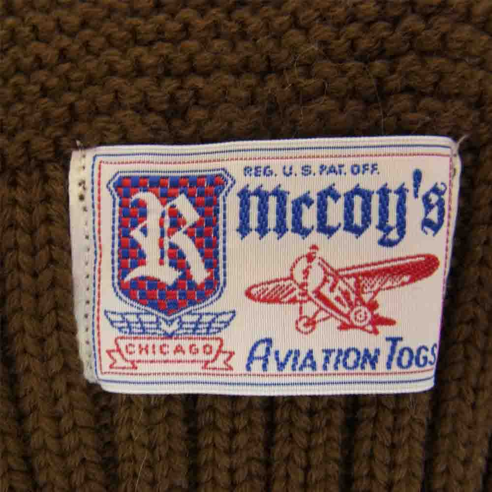 The REAL McCOY'S ザリアルマッコイズ SCARF WOOL KNIT ウールマフラー ブラウン系【美品】【中古】
