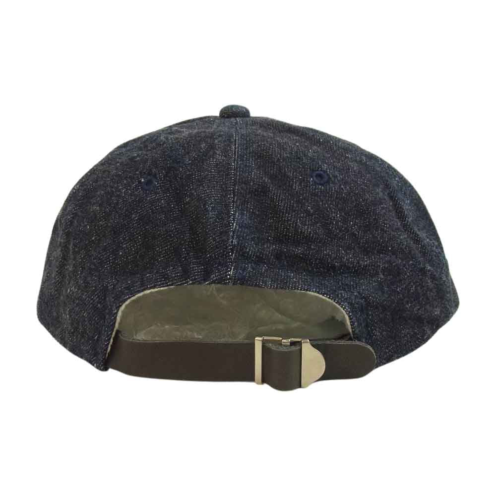 The REAL McCOY'S ザリアルマッコイズ RM LEATHER PATCH DENIM BASEBALL CAP レザー パッチ デニム ベースボール キャップ インディゴブルー系【中古】