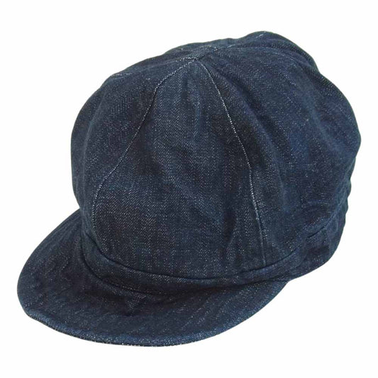 The REAL McCOY'S ザリアルマッコイズ 8HU DENIM ENGINEER CAP デニム エンジニアキャップ 帽子 インディゴブルー系 7 3/4【中古】