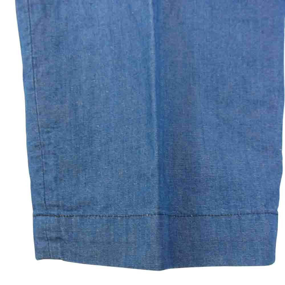 BLACK SIGN ブラックサイン Canvas Denim Officer Trousers キャンバス デニム オフィサー トラウザー パンツ ブルー系 32【中古】