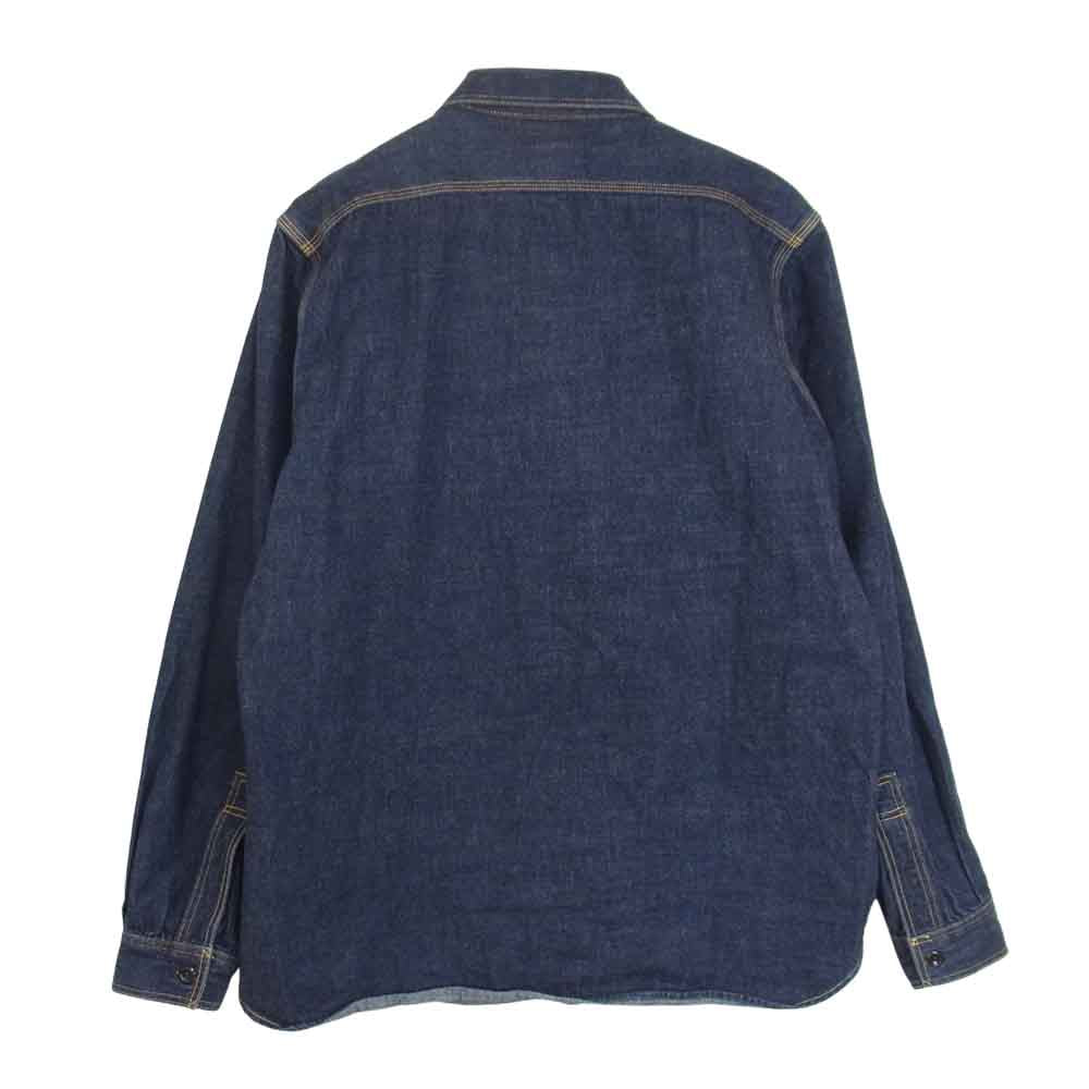 The REAL McCOY'S ザリアルマッコイズ 8HU DENIM SERVICEMAN デニム ワークシャツ 長袖 シャツ インディゴブルー系 16【中古】