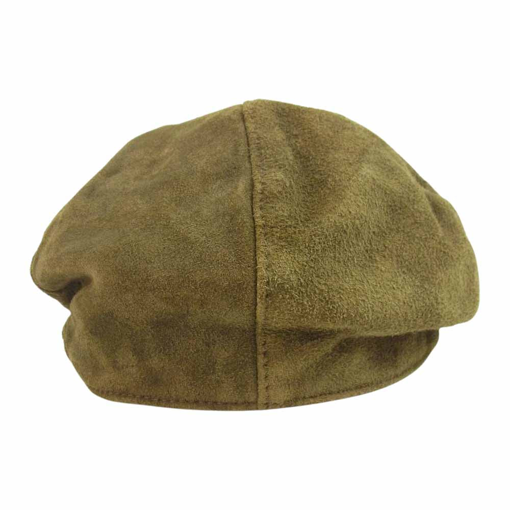 The REAL McCOY'S ザリアルマッコイズ 8HU LEATHER WELDER CAP スエード レザー キャスケット キャップ ブラウン系 7 3/4【中古】