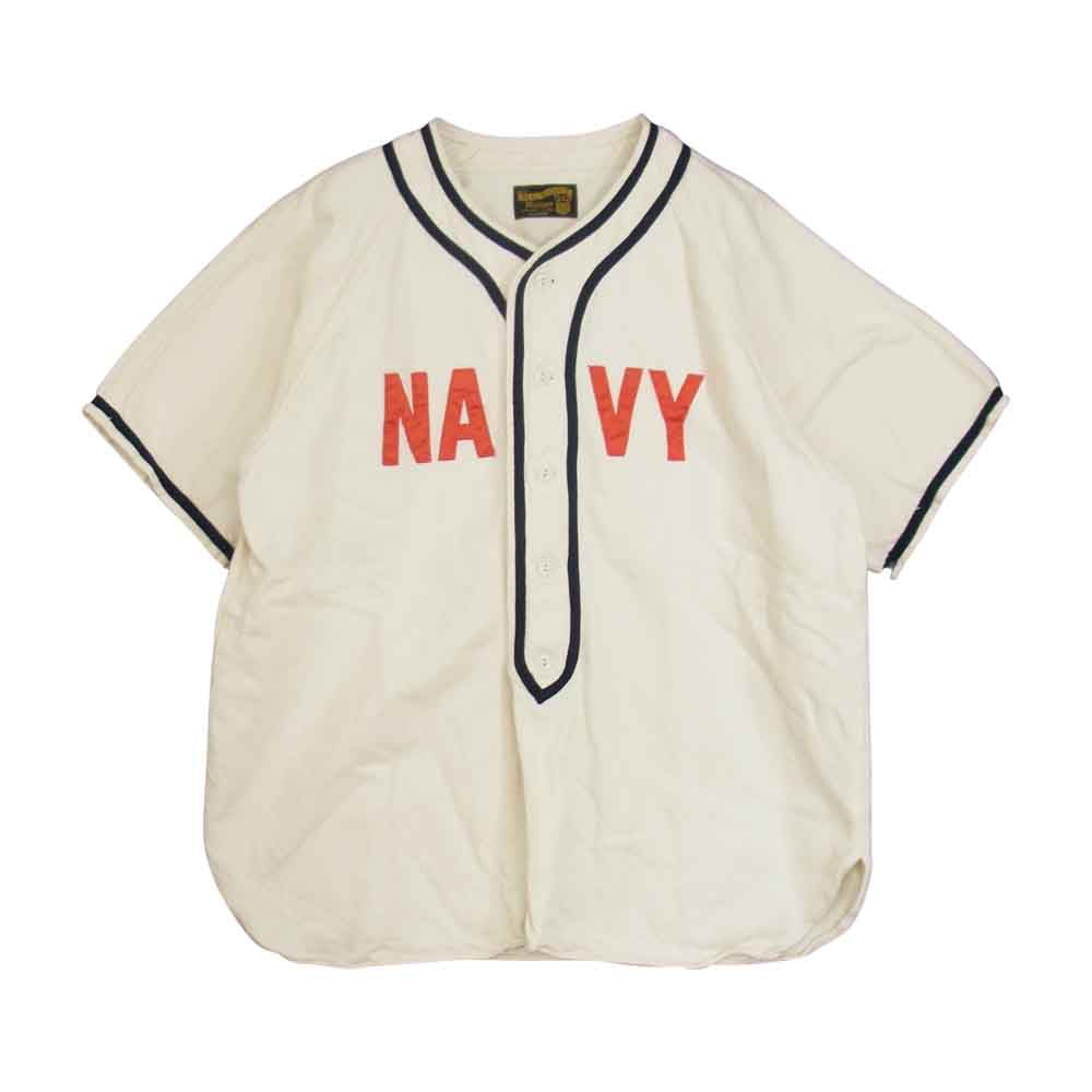 The REAL McCOY'S ザリアルマッコイズ MILITARY BASEBALL UNIFORM ミリタリー ベースボール ユニフォーム ベースボールシャツ ホワイト系 XL【中古】