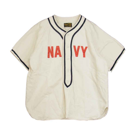 The REAL McCOY'S ザリアルマッコイズ MILITARY BASEBALL UNIFORM ミリタリー ベースボール ユニフォーム ベースボールシャツ ホワイト系 XL【中古】