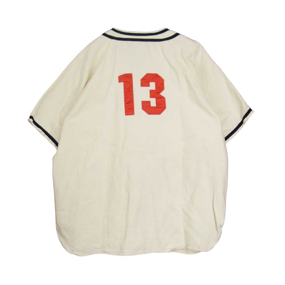 The REAL McCOY'S ザリアルマッコイズ MILITARY BASEBALL UNIFORM ミリタリー ベースボール ユニフォーム ベースボールシャツ ホワイト系 XL【中古】