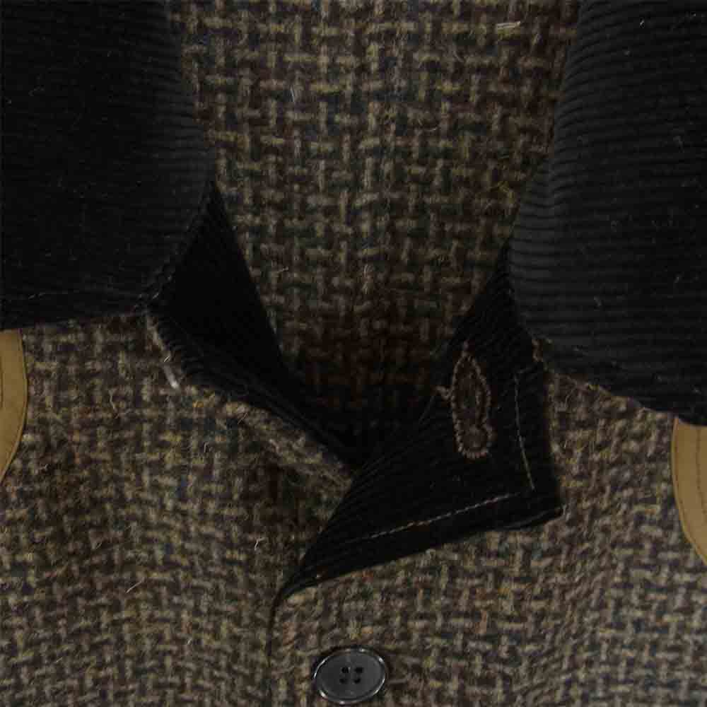 BLACK SIGN ブラックサイン WOODLAND TWEED HUNTING COAT ハリスツイード オイルドコットン ハンティング ジャケット コート ブラウン系 40【中古】