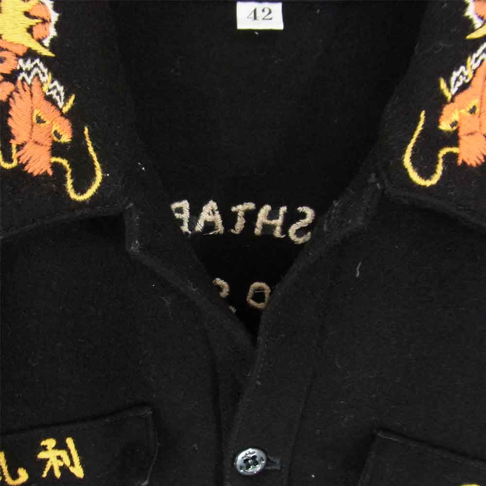 The REAL McCOY'S ザリアルマッコイズ US NAVY SOUVENIR JACKET スーベニアジャケット ブラック系 XL【中古】