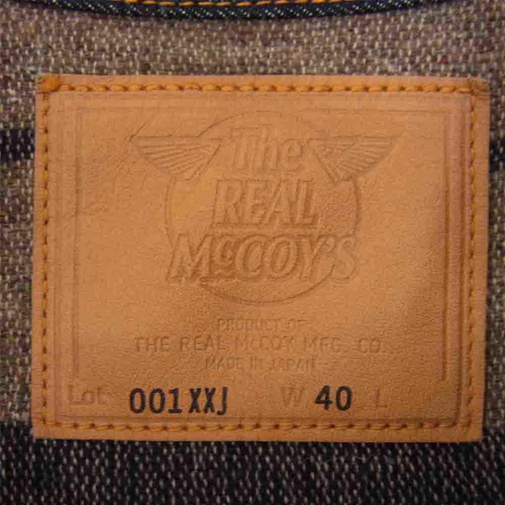The REAL McCOY'S ザリアルマッコイズ 001XXJ EARLY MODEL DENIM JACKET BLANKET LINNING デニム ジャケット ブランケット ライニング インディゴブルー系 L【美品】【中古】