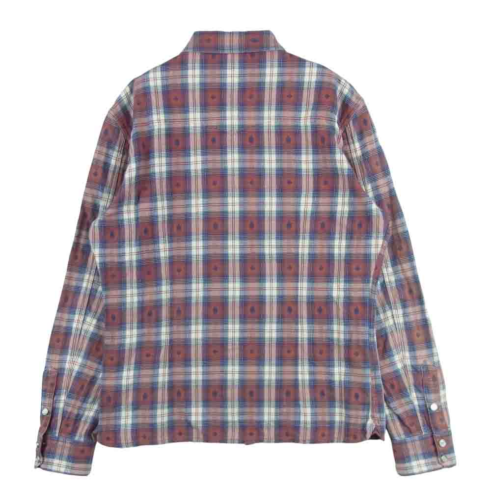 THE FLAT HEAD ザフラットヘッド F-SCW-004L NATIVE CHECK WESTERN SHIRT ネイティヴ チェック ウエスタン 長袖 シャツ レッド系 ブルー系 38【美品】【中古】