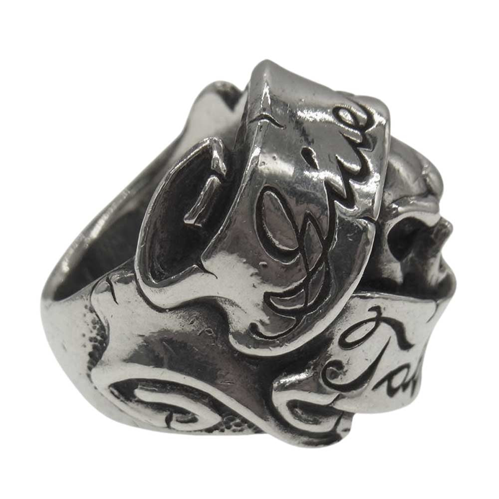 RAT RACE ラットレース Give No Take No Skull Ring ギブ ノーテイク ノー スカル リング シルバー系【中古】