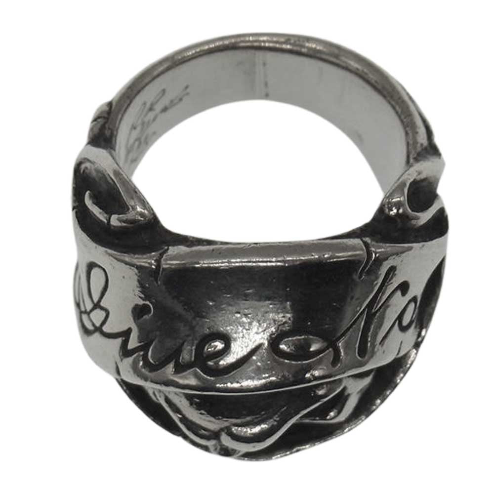 RAT RACE ラットレース Give No Take No Skull Ring ギブ ノーテイク ノー スカル リング シルバー系【中古】