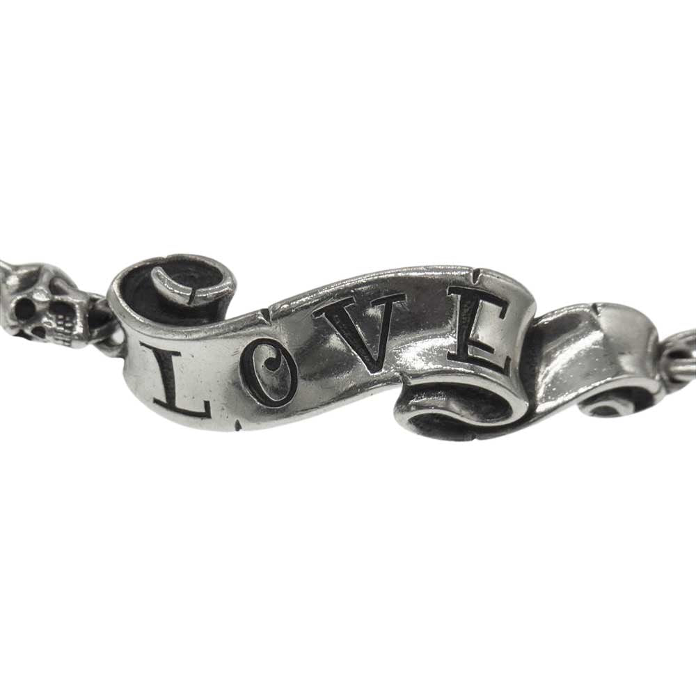 RAT RACE ラットレース Message On Ribbon Cross Bone Bracelet LOVE ラブ メッセージ リボン ブレスレット シルバー系【中古】
