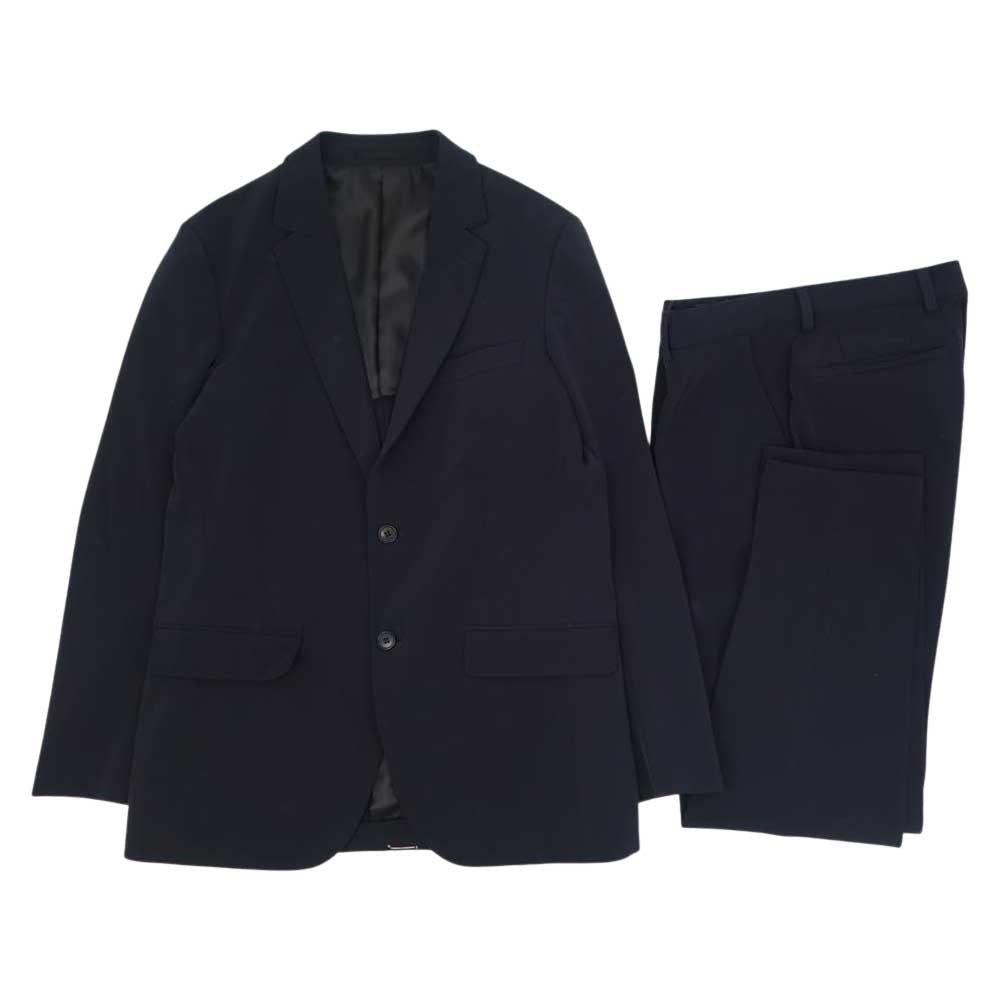 アンルート 7122-240-0071 ナイロン ツイル 2B テーラード ジャケット スラックスパンツ セットアップ ブラック系 3【中古】