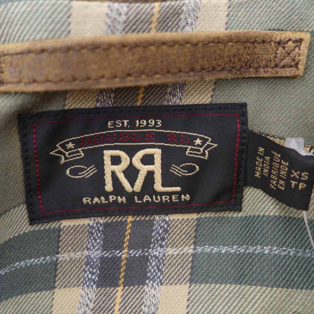 RRL ダブルアールエル カウハイド タンニン鞣し加工 シングル レザー ライダース ジャケット ブラウン系 XS【新古品】【未使用】【中古】