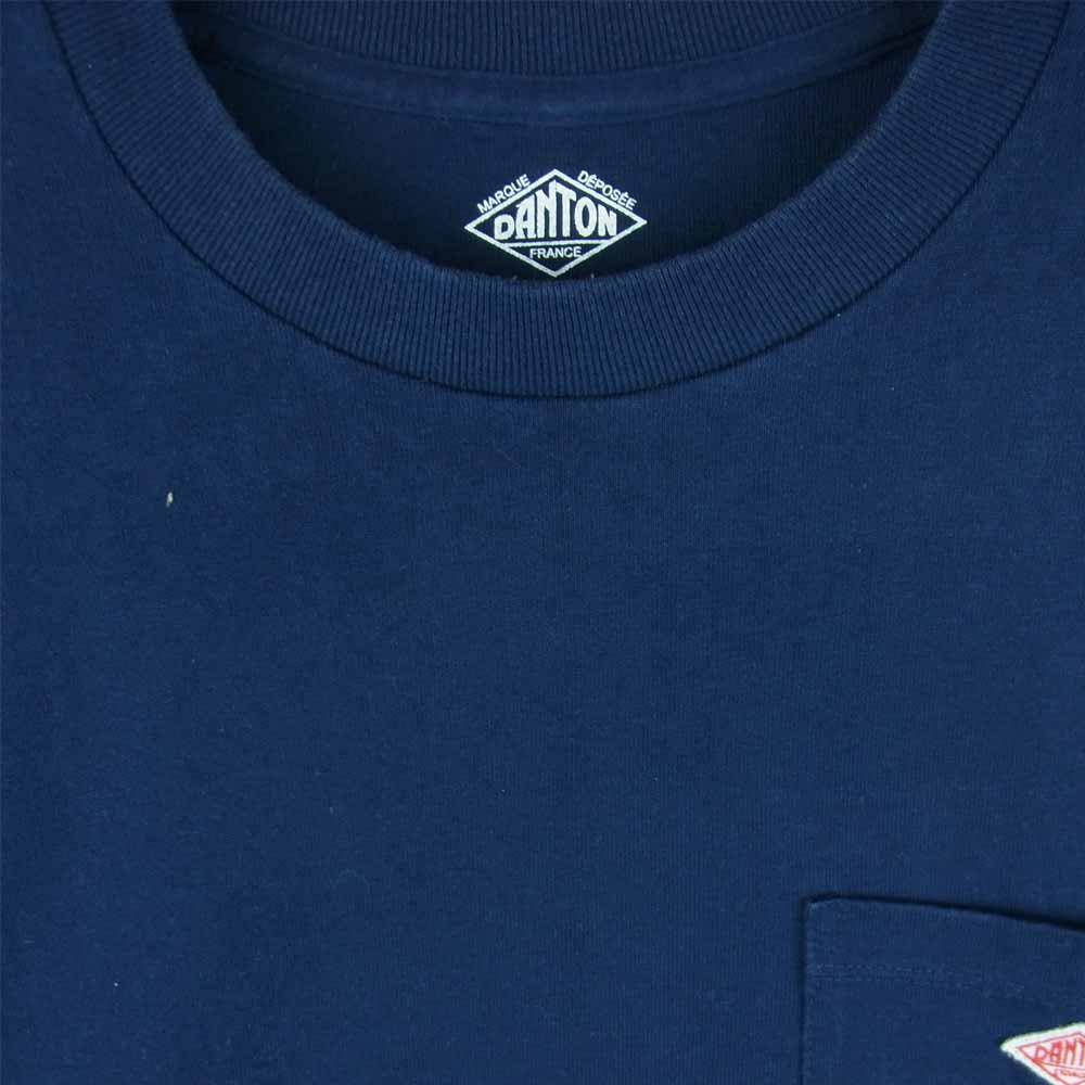 Danton ダントン 20S-HS-001 JD-9156 Pocket Tee ポケット 半袖 Tシャツ コットン 中国製 ネイビー系【中古】