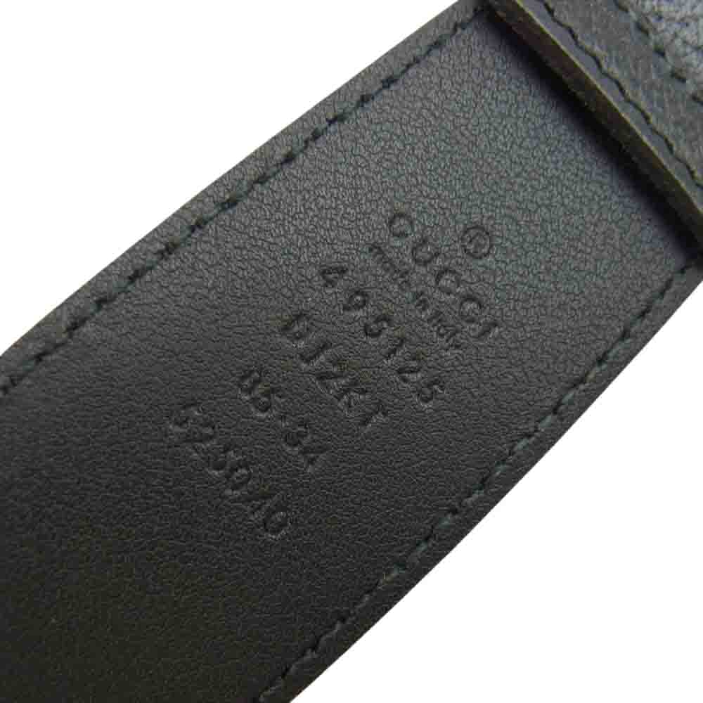 GUCCI グッチ 495125 DJ2KT Bee STAR ビー スター レザー ベルト ブラック系【中古】