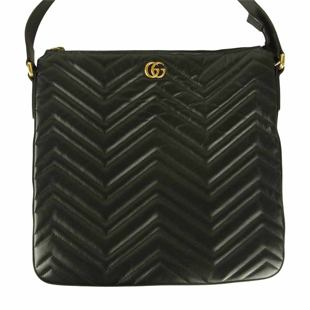 GUCCI グッチ 523369 GGマーモント キルティング ショルダーバッグ  DTDHT 1000 ブラック系【中古】