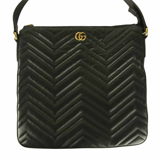 GUCCI グッチ 523369 GGマーモント キルティング ショルダーバッグ  DTDHT 1000 ブラック系【中古】