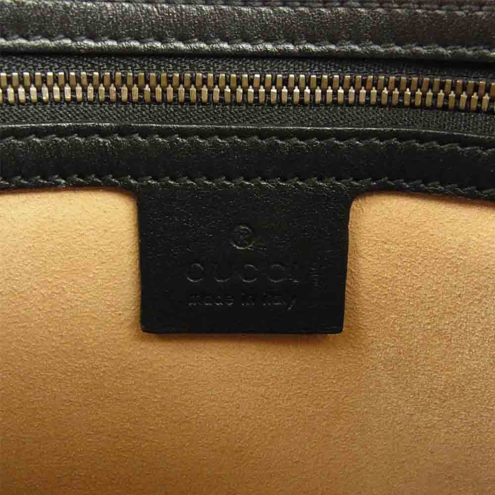 GUCCI グッチ 523369 GGマーモント キルティング ショルダーバッグ  DTDHT 1000 ブラック系【中古】