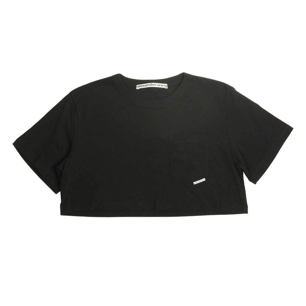 Alexander Wang アレキサンダーワン CA00985 ポケット付き ショート丈 半袖 Tシャツ ブラック ブラック系 S【中古】