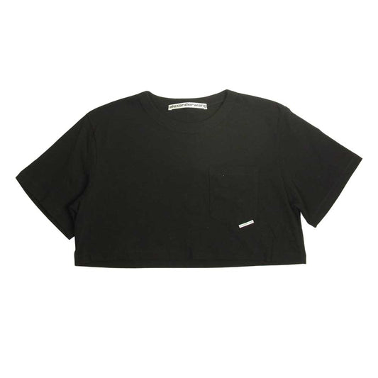 Alexander Wang アレキサンダーワン CA00985 ポケット付き ショート丈 半袖 Tシャツ ブラック ブラック系 S【中古】