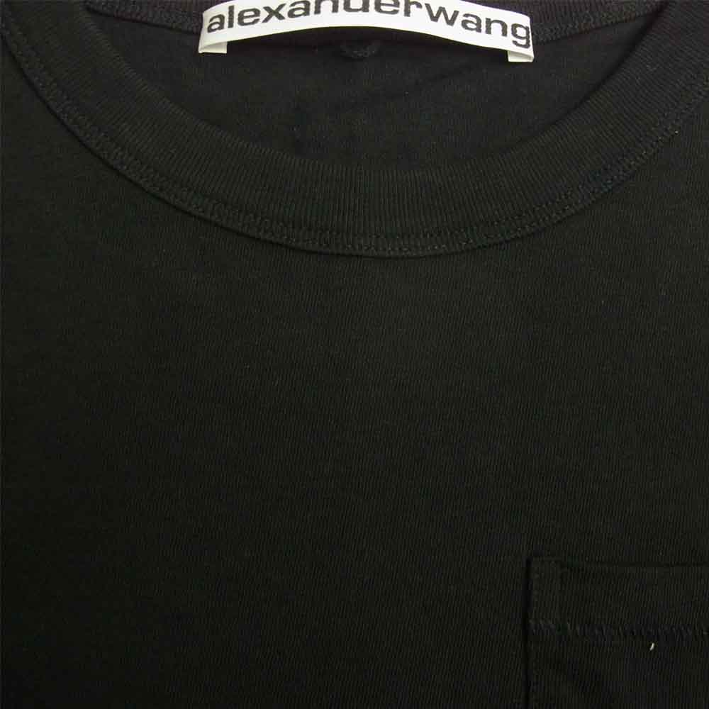 Alexander Wang アレキサンダーワン CA00985 ポケット付き ショート丈 半袖 Tシャツ ブラック ブラック系 S【中古】