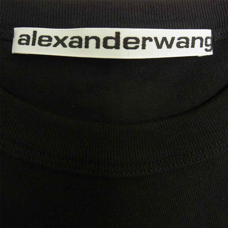 Alexander Wang アレキサンダーワン CA00985 ポケット付き ショート丈 半袖 Tシャツ ブラック ブラック系 S【中古】