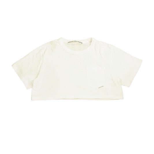 Alexander Wang アレキサンダーワン CA00985 ポケット付き ショート丈 半袖 Tシャツ ホワイト ホワイト系 S【中古】