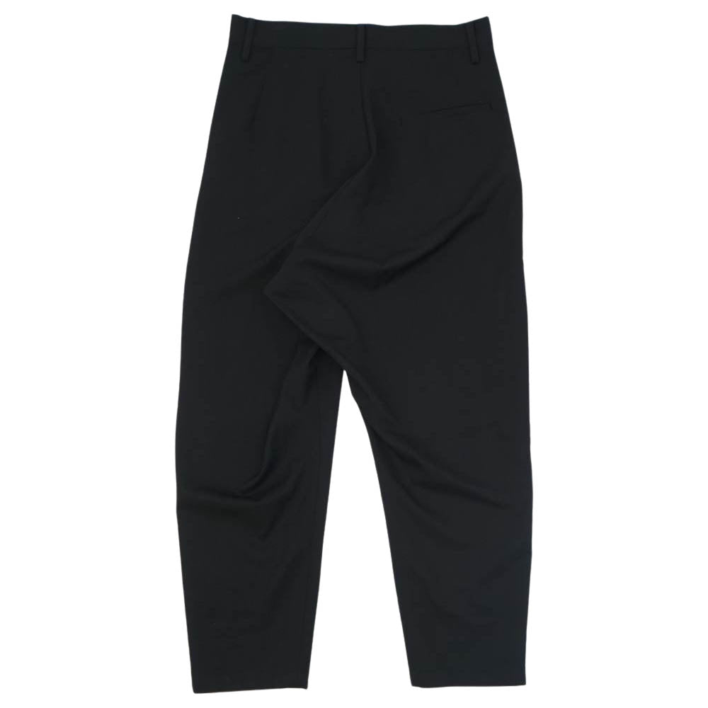 LIMI feu リミフゥ LA-P93-110 Standard W Gabardine Sarrouel Pants ウールギャバジン スタンダード サルエル パンツ ブラック系【中古】