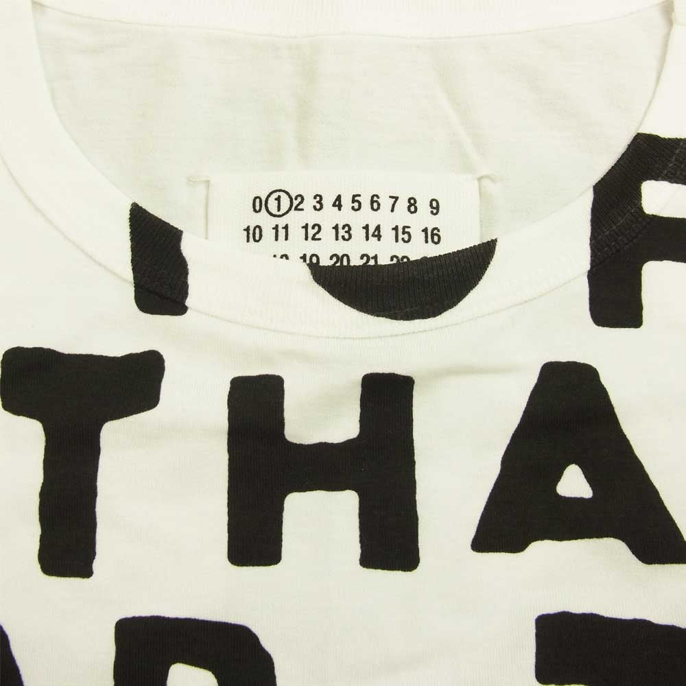 MAISON MARGIELA メゾンマルジェラ 20SS S51GC0482 S22816 1ライン ジャパンタグ 20SS S51GC0482 S22816 AIDS エイズT チャリティ クルーネック 半袖 Tシャツ カットソー ホワイト系 S【中古】