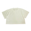 MAISON MARGIELA メゾンマルジェラ 21SS S62GD0086 MM6 21SS S62GD0086 ロゴ プリント クロップド 半袖 Tシャツ ホワイト ホワイト系 S【極上美品】【中古】