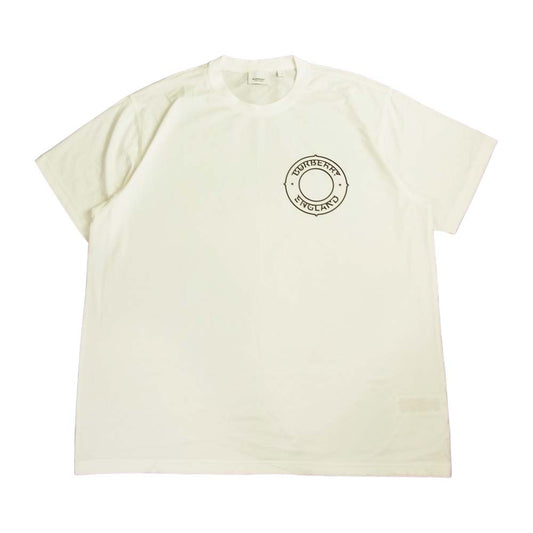 BURBERRY バーバリー LONDON ENGLAND ジャパンタグ 8034560 Logo Crest T-Shirt ロゴ クレスト クルーネック 半袖 Tシャツ ホワイト系 M【極上美品】【中古】