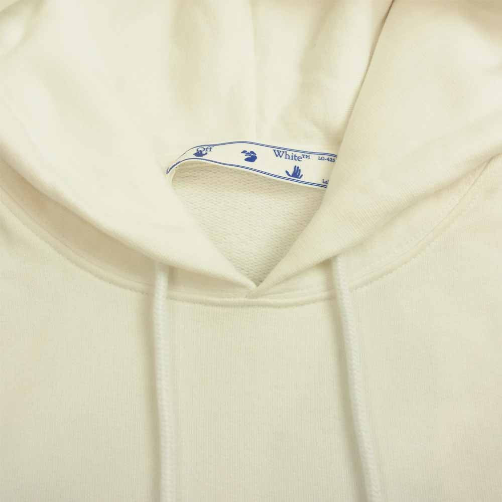 OFF-WHITE オフホワイト 0MBB034S21FLE0040110 SPRAY MARKER SLIM HOODIE スプレー マーカー スリムフィット ロゴ フーディ パーカー ホワイト系 M【中古】